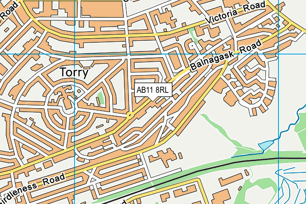 AB11 8RL map - OS VectorMap District (Ordnance Survey)