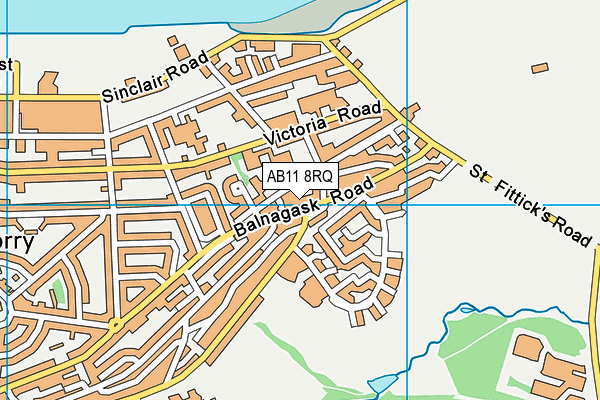 AB11 8RQ map - OS VectorMap District (Ordnance Survey)