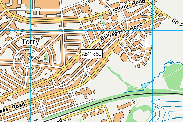 AB11 8SL map - OS VectorMap District (Ordnance Survey)