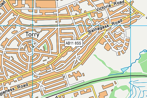 AB11 8SS map - OS VectorMap District (Ordnance Survey)