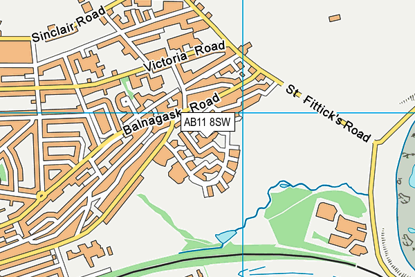 AB11 8SW map - OS VectorMap District (Ordnance Survey)