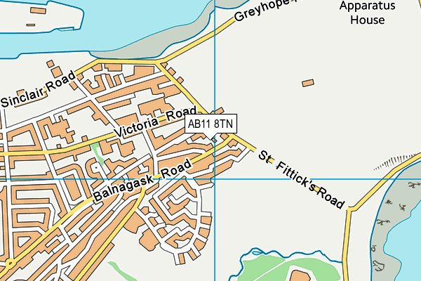 AB11 8TN map - OS VectorMap District (Ordnance Survey)