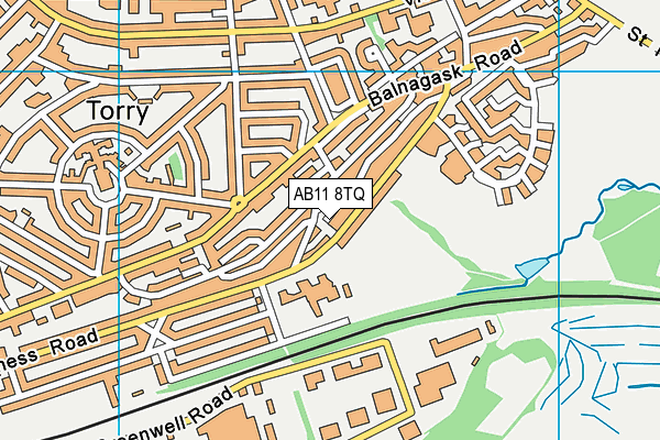 AB11 8TQ map - OS VectorMap District (Ordnance Survey)