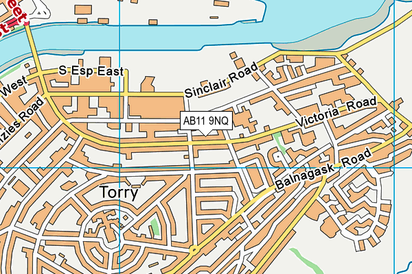 AB11 9NQ map - OS VectorMap District (Ordnance Survey)