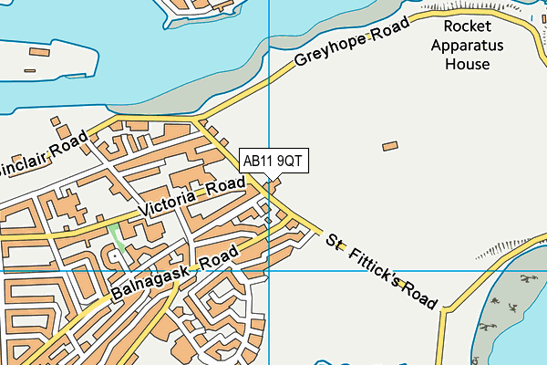 AB11 9QT map - OS VectorMap District (Ordnance Survey)