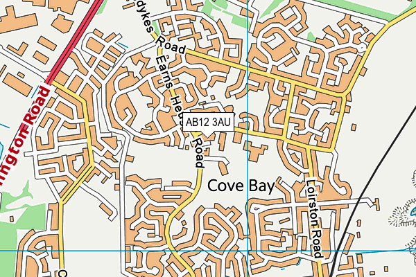 AB12 3AU map - OS VectorMap District (Ordnance Survey)