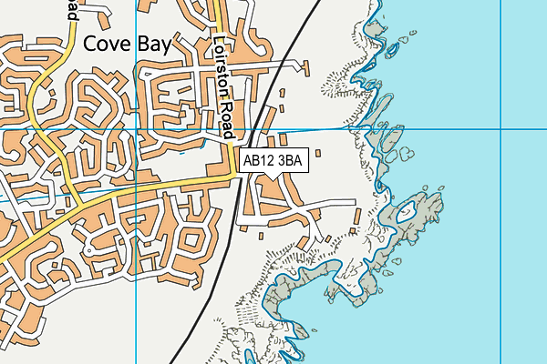 AB12 3BA map - OS VectorMap District (Ordnance Survey)