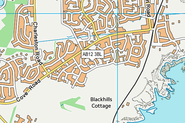 AB12 3BL map - OS VectorMap District (Ordnance Survey)