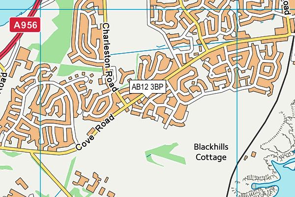 AB12 3BP map - OS VectorMap District (Ordnance Survey)