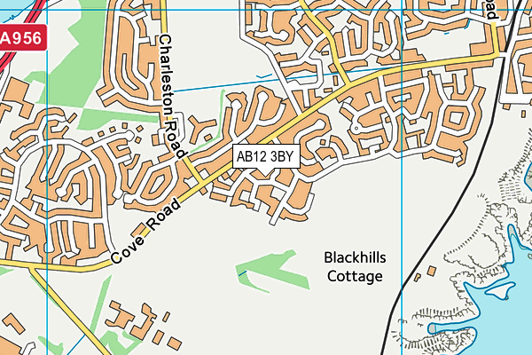 AB12 3BY map - OS VectorMap District (Ordnance Survey)