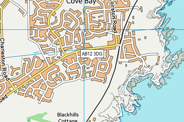 AB12 3DG map - OS VectorMap District (Ordnance Survey)