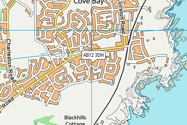 AB12 3DH map - OS VectorMap District (Ordnance Survey)