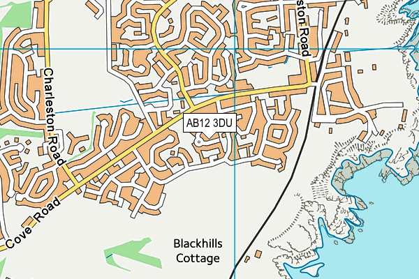AB12 3DU map - OS VectorMap District (Ordnance Survey)