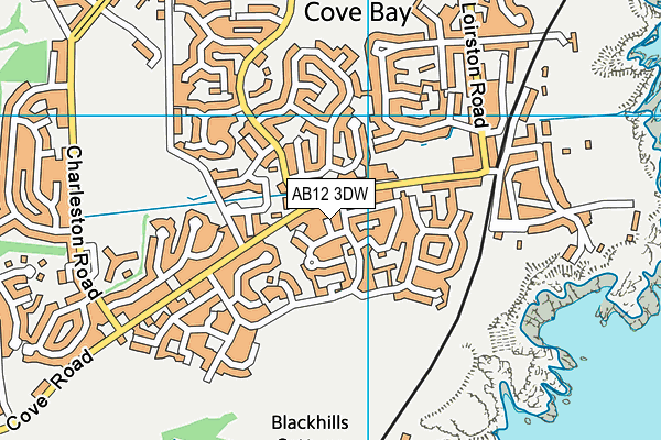 AB12 3DW map - OS VectorMap District (Ordnance Survey)