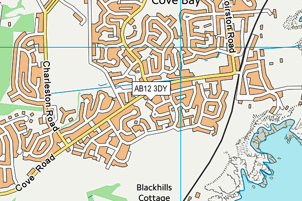 AB12 3DY map - OS VectorMap District (Ordnance Survey)