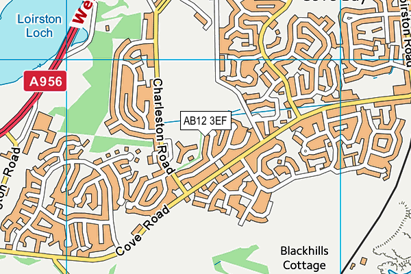 AB12 3EF map - OS VectorMap District (Ordnance Survey)