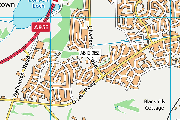 AB12 3EZ map - OS VectorMap District (Ordnance Survey)