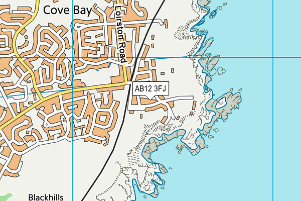 AB12 3FJ map - OS VectorMap District (Ordnance Survey)