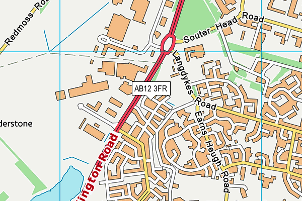 AB12 3FR map - OS VectorMap District (Ordnance Survey)