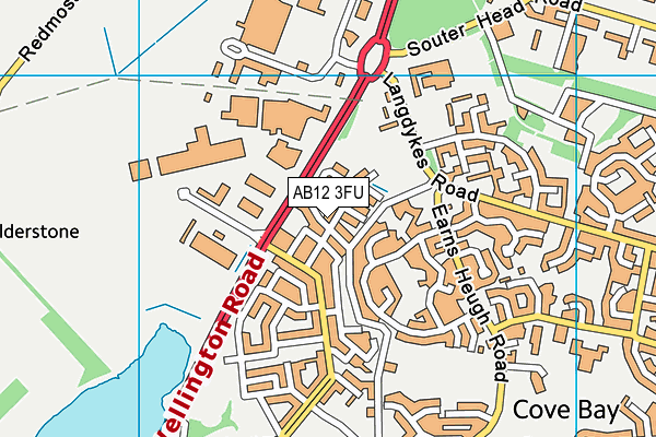 AB12 3FU map - OS VectorMap District (Ordnance Survey)