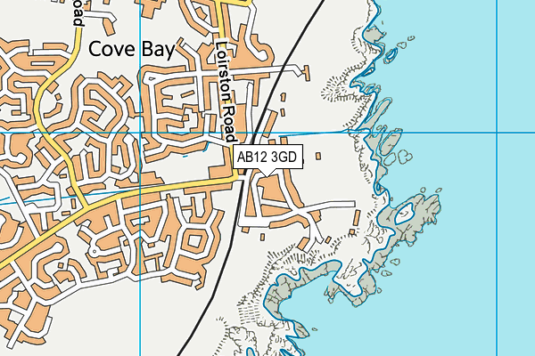 AB12 3GD map - OS VectorMap District (Ordnance Survey)