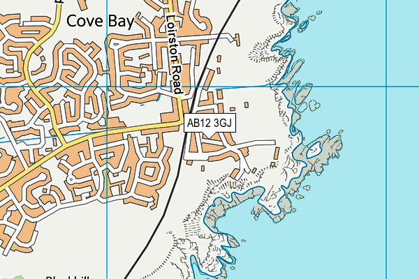 AB12 3GJ map - OS VectorMap District (Ordnance Survey)