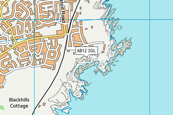 AB12 3GL map - OS VectorMap District (Ordnance Survey)