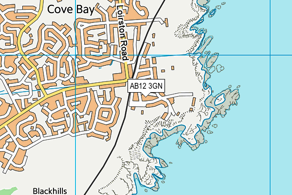 AB12 3GN map - OS VectorMap District (Ordnance Survey)