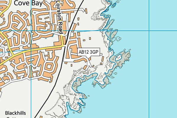 AB12 3GP map - OS VectorMap District (Ordnance Survey)