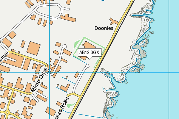 AB12 3GX map - OS VectorMap District (Ordnance Survey)