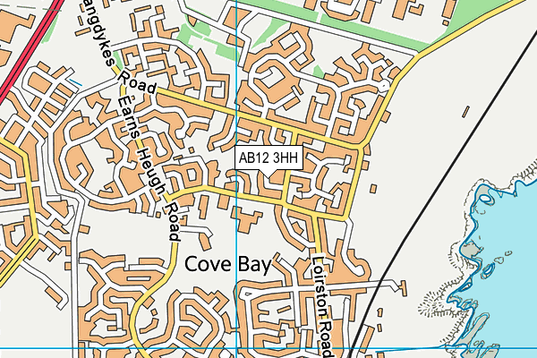 AB12 3HH map - OS VectorMap District (Ordnance Survey)