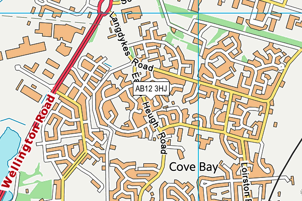 AB12 3HJ map - OS VectorMap District (Ordnance Survey)