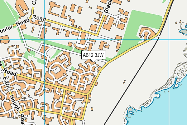 AB12 3JW map - OS VectorMap District (Ordnance Survey)