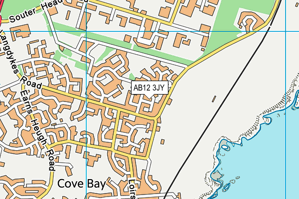 AB12 3JY map - OS VectorMap District (Ordnance Survey)