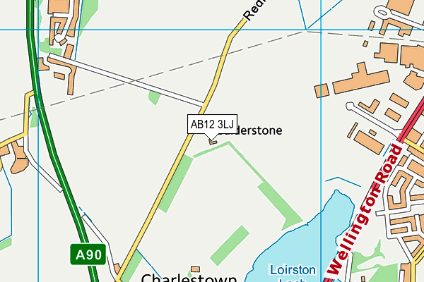 AB12 3LJ map - OS VectorMap District (Ordnance Survey)
