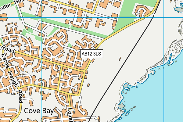 AB12 3LS map - OS VectorMap District (Ordnance Survey)