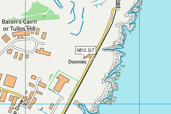 AB12 3LT map - OS VectorMap District (Ordnance Survey)