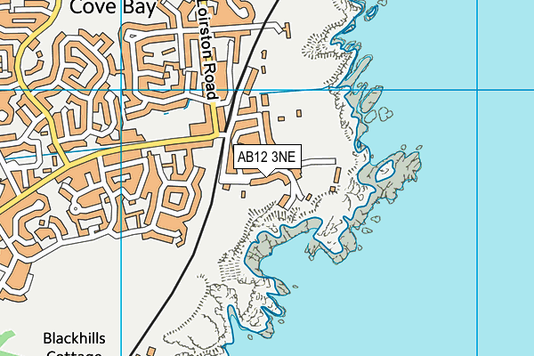 AB12 3NE map - OS VectorMap District (Ordnance Survey)