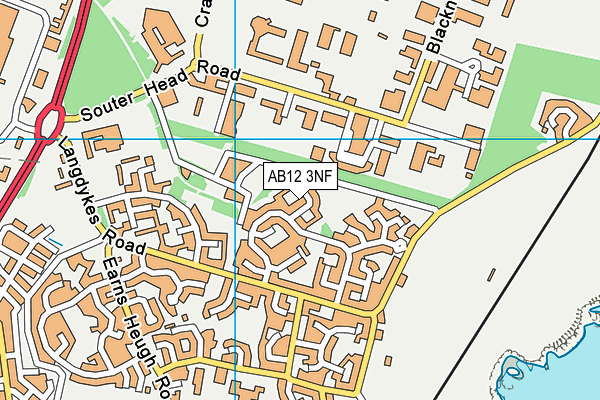 AB12 3NF map - OS VectorMap District (Ordnance Survey)