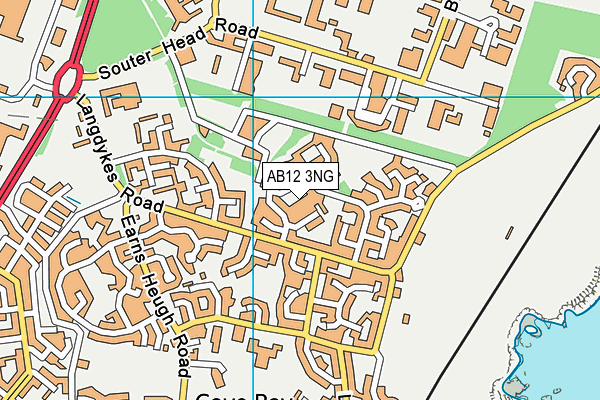 AB12 3NG map - OS VectorMap District (Ordnance Survey)