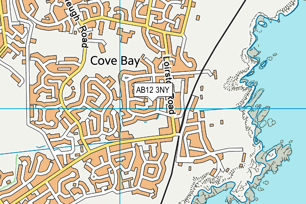 AB12 3NY map - OS VectorMap District (Ordnance Survey)