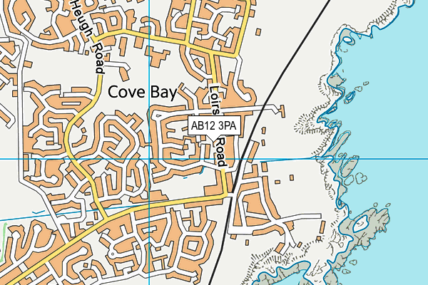AB12 3PA map - OS VectorMap District (Ordnance Survey)