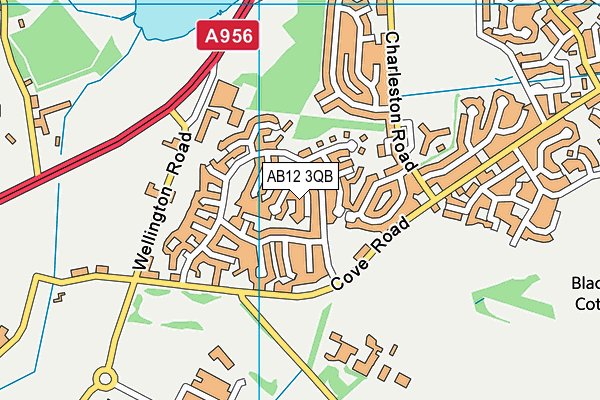 AB12 3QB map - OS VectorMap District (Ordnance Survey)