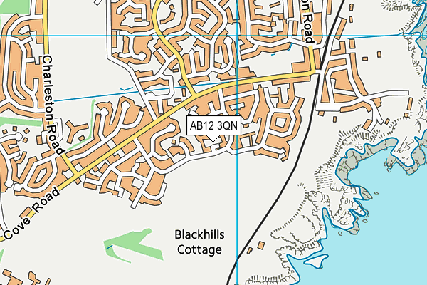 AB12 3QN map - OS VectorMap District (Ordnance Survey)