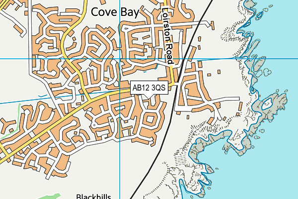 AB12 3QS map - OS VectorMap District (Ordnance Survey)