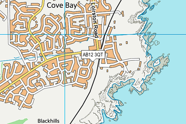 AB12 3QT map - OS VectorMap District (Ordnance Survey)