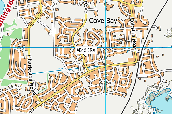 AB12 3RX map - OS VectorMap District (Ordnance Survey)