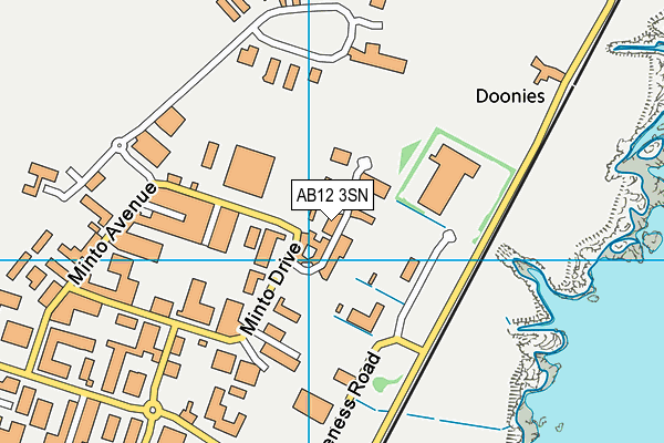 AB12 3SN map - OS VectorMap District (Ordnance Survey)