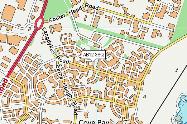 AB12 3SQ map - OS VectorMap District (Ordnance Survey)