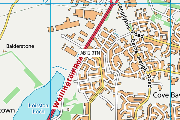 AB12 3TN map - OS VectorMap District (Ordnance Survey)